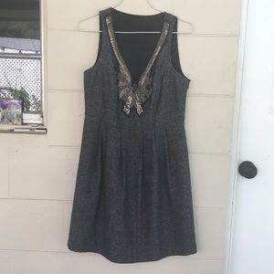 Tweed beaded dress